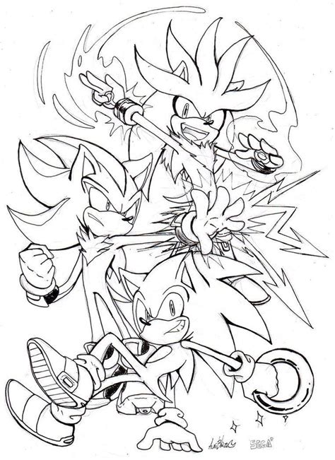 shadow sonic para colorear|More.